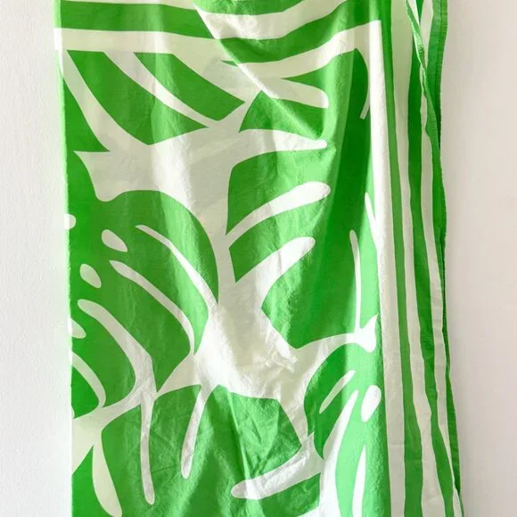 Michael Kors Hawaii Tropical Palm Print Green Multi-Way Beach Sarong Wrap Pareo - Picture 3 of 5